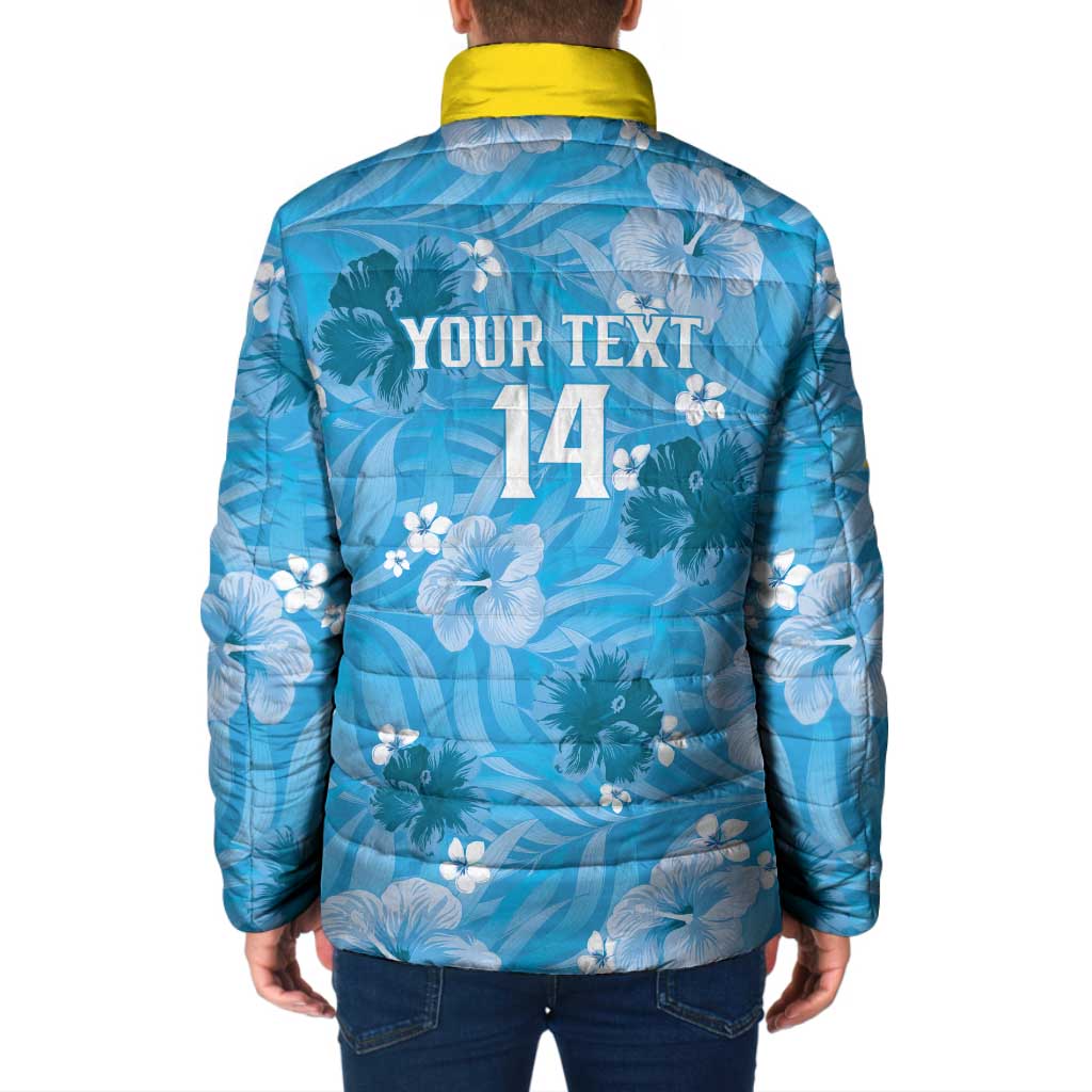 Custom Saint Lucia Kings Cricket Padded Jacket 2025 Go Beinspired Tropical Style - Wonder Print Shop