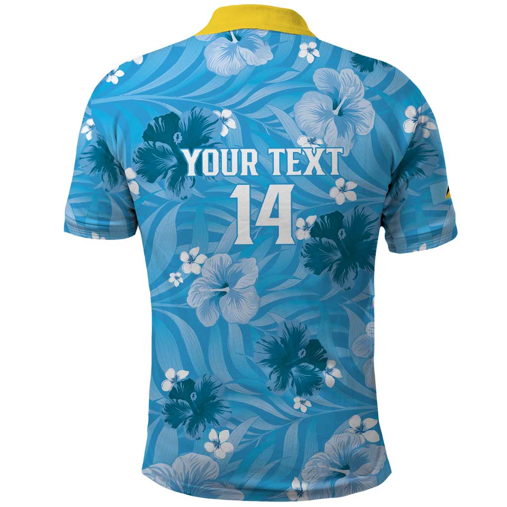 Custom Saint Lucia Kings Cricket Polo Shirt 2025 Go Beinspired Tropical Style - Wonder Print Shop