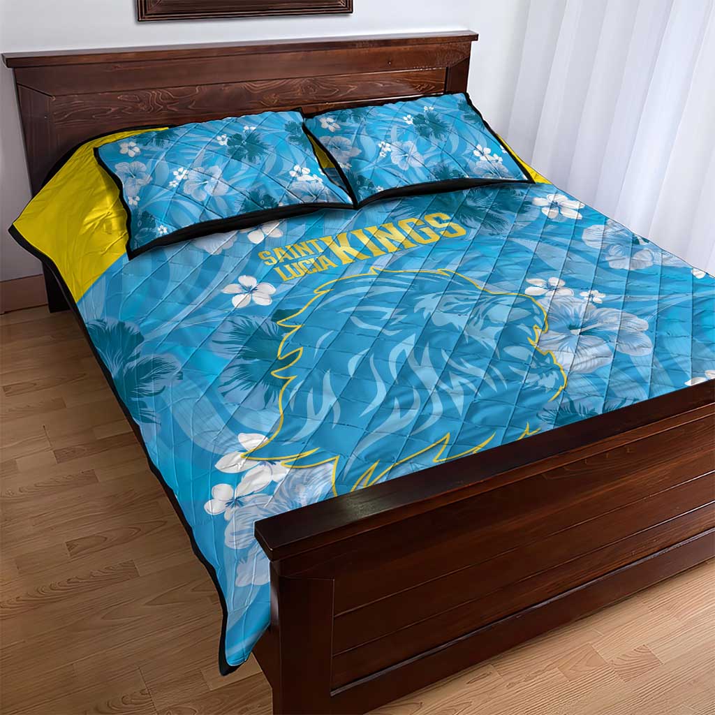 Saint Lucia Kings Cricket Quilt Bed Set 2025 Go Beinspired Tropical Style - Wonder Print Shop