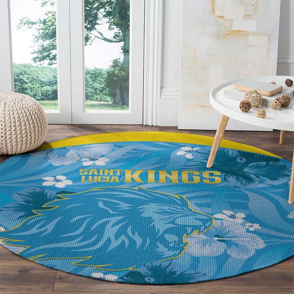Saint Lucia Kings Cricket Round Carpet 2025 Go Beinspired Tropical Style - Wonder Print Shop