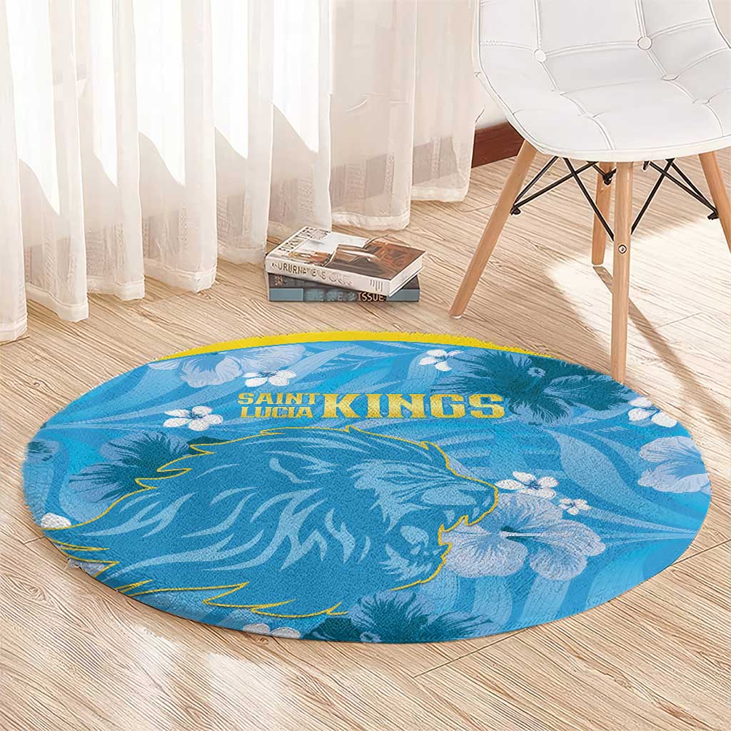 Saint Lucia Kings Cricket Round Carpet 2025 Go Beinspired Tropical Style - Wonder Print Shop