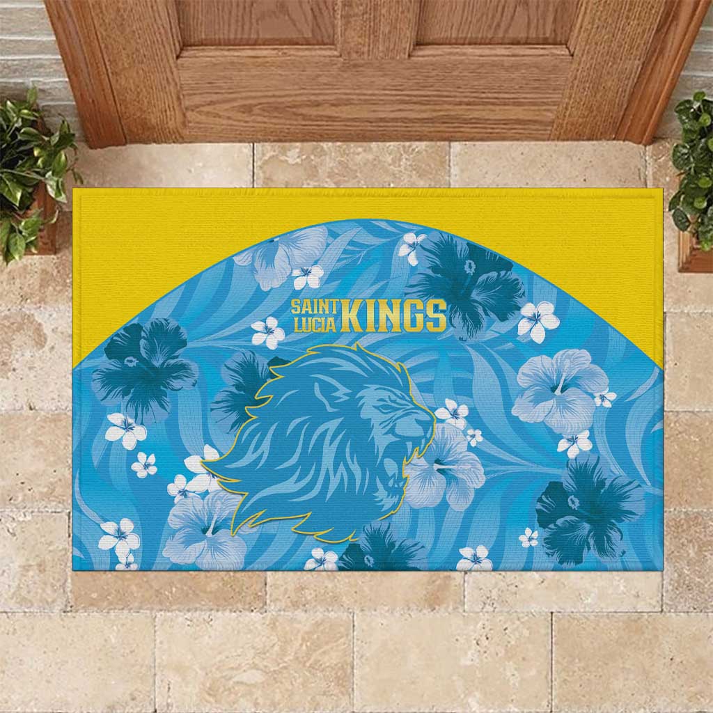 Saint Lucia Kings Cricket Rubber Doormat 2025 Go Beinspired Tropical Style - Wonder Print Shop