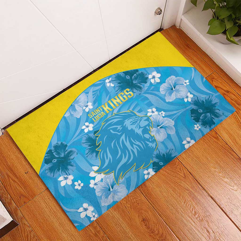 Saint Lucia Kings Cricket Rubber Doormat 2025 Go Beinspired Tropical Style - Wonder Print Shop