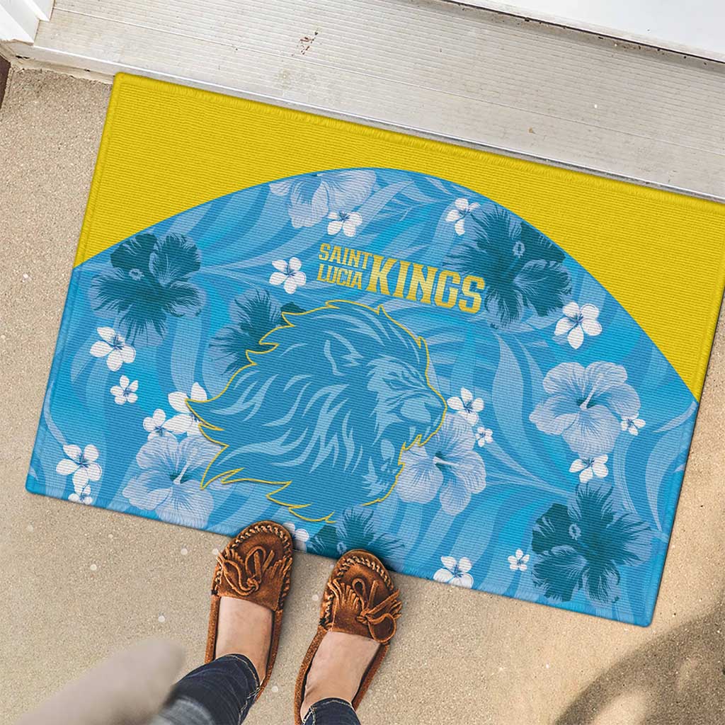 Saint Lucia Kings Cricket Rubber Doormat 2025 Go Beinspired Tropical Style - Wonder Print Shop
