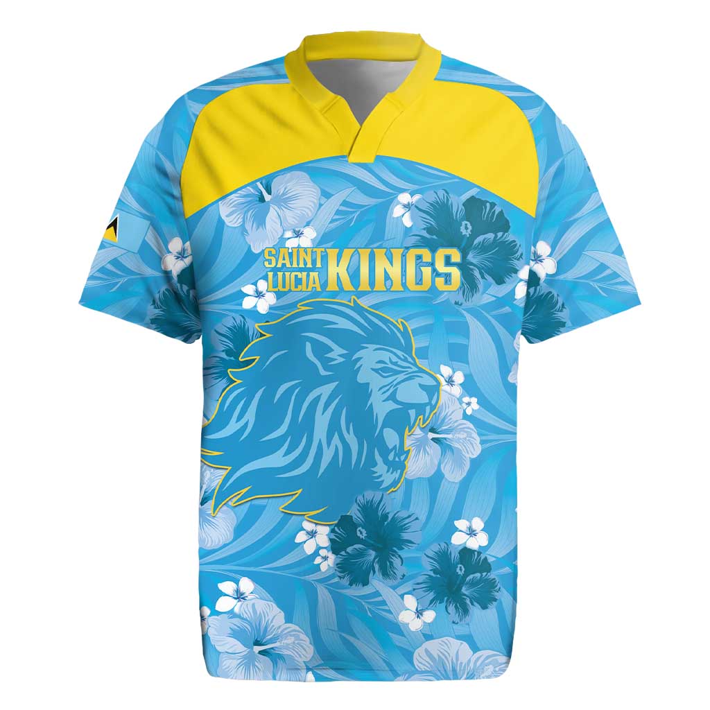 Custom Saint Lucia Kings Cricket Rugby Jersey 2025 Go Beinspired Tropical Style - Wonder Print Shop