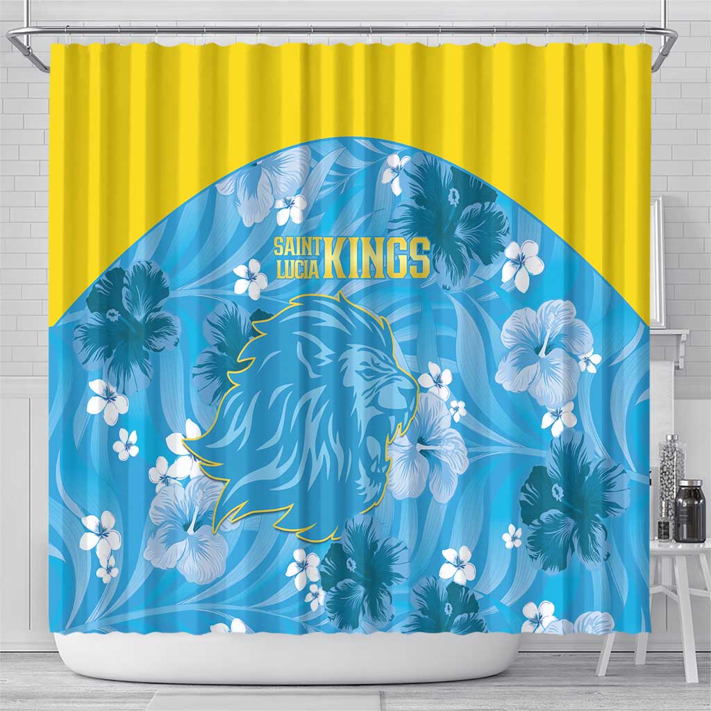 Saint Lucia Kings Cricket Shower Curtain 2025 Go Beinspired Tropical Style - Wonder Print Shop