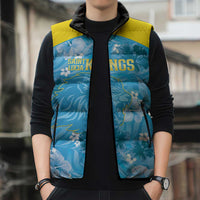 Custom Saint Lucia Kings Cricket Sleeveless Puffer Jacket 2025 Go Beinspired Tropical Style - Wonder Print Shop