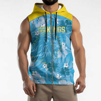Custom Saint Lucia Kings Cricket Sleeveless Zip Hoodie 2025 Go Beinspired Tropical Style - Wonder Print Shop