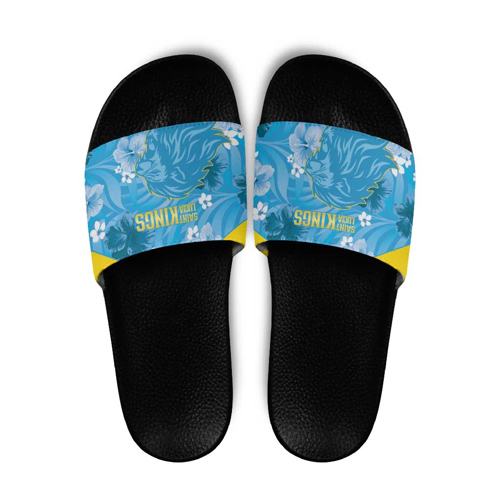 Saint Lucia Kings Cricket Slide Sandals 2025 Go Beinspired Tropical Style - Wonder Print Shop