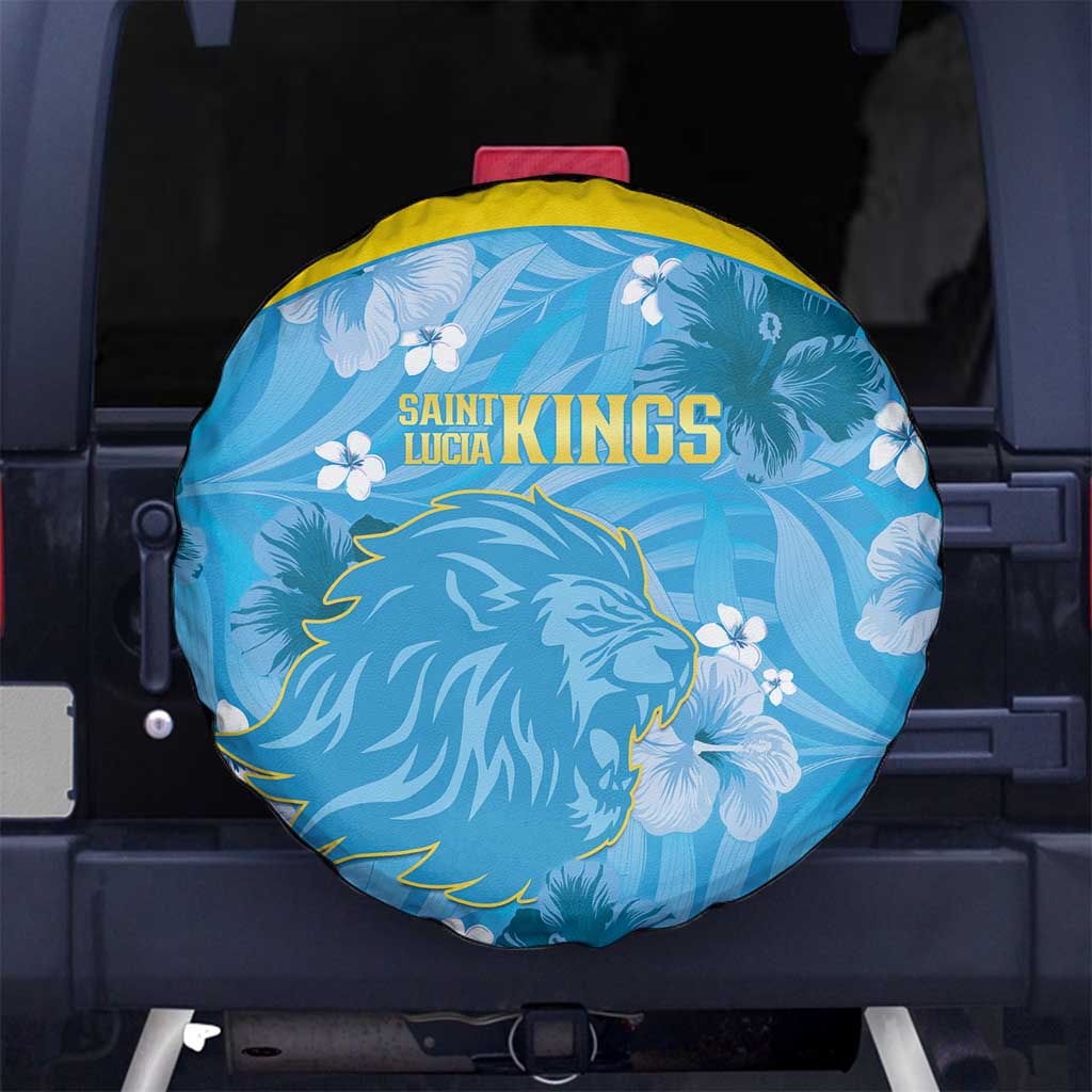 Saint Lucia Kings Cricket Spare Tire Cover 2025 Go Beinspired Tropical Style - Wonder Print Shop