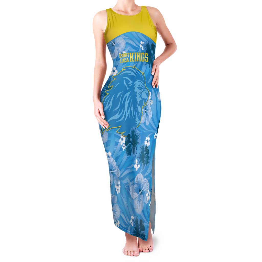 Custom Saint Lucia Kings Cricket Tank Maxi Dress 2025 Go Beinspired Tropical Style - Wonder Print Shop