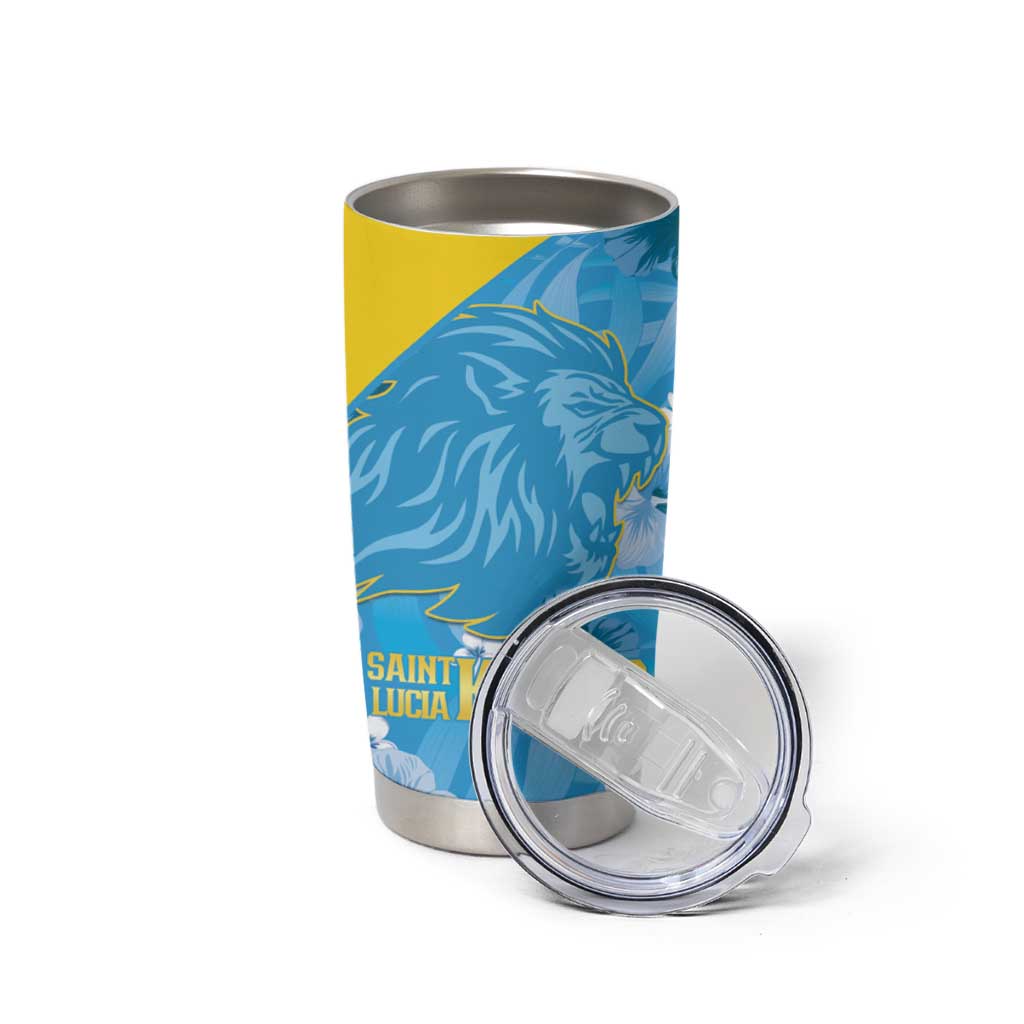 Custom Saint Lucia Kings Cricket Tumbler Cup 2025 Go Beinspired Tropical Style - Wonder Print Shop