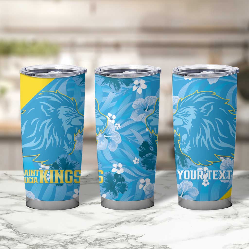 Custom Saint Lucia Kings Cricket Tumbler Cup 2025 Go Beinspired Tropical Style - Wonder Print Shop