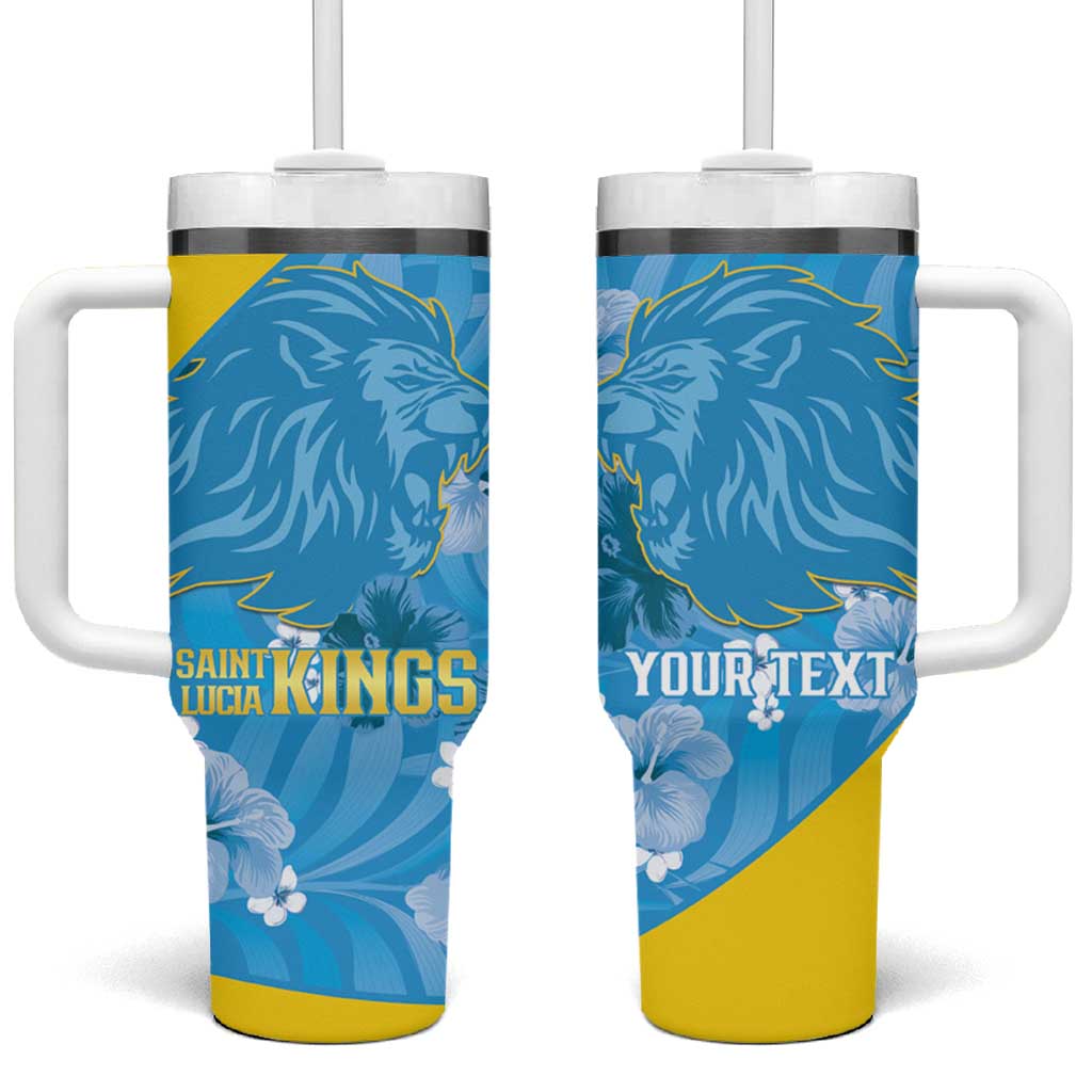 Custom Saint Lucia Kings Cricket Tumbler With Handle 2025 Go Beinspired Tropical Style - Wonder Print Shop
