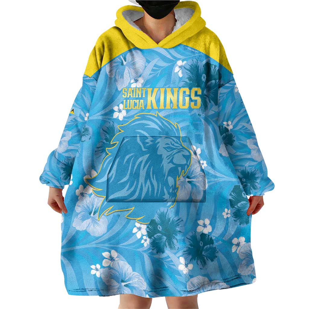 Custom Saint Lucia Kings Cricket Wearable Blanket Hoodie 2025 Go Beinspired Tropical Style - Wonder Print Shop