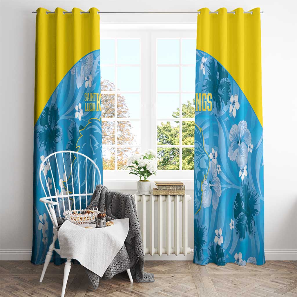 Saint Lucia Kings Cricket Window Curtain 2025 Go Beinspired Tropical Style - Wonder Print Shop