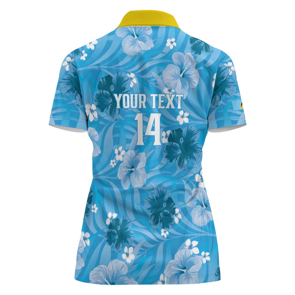 Custom Saint Lucia Kings Cricket Women Polo Shirt 2025 Go Beinspired Tropical Style - Wonder Print Shop