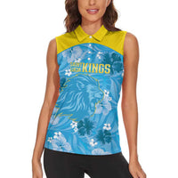 Custom Saint Lucia Kings Cricket Women Sleeveless Polo Shirt 2025 Go Beinspired Tropical Style - Wonder Print Shop
