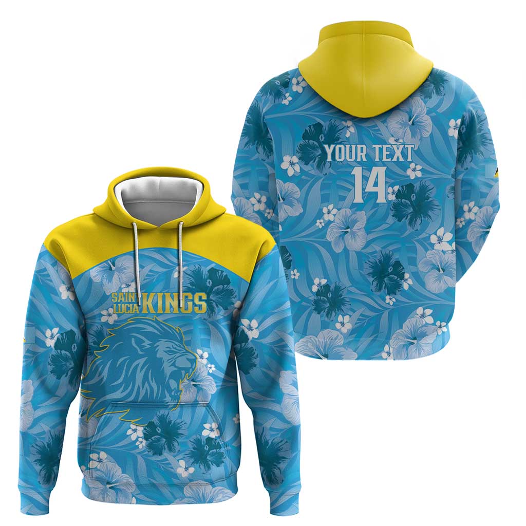 Custom Saint Lucia Kings Cricket Zip Hoodie 2025 Go Beinspired Tropical Style - Wonder Print Shop