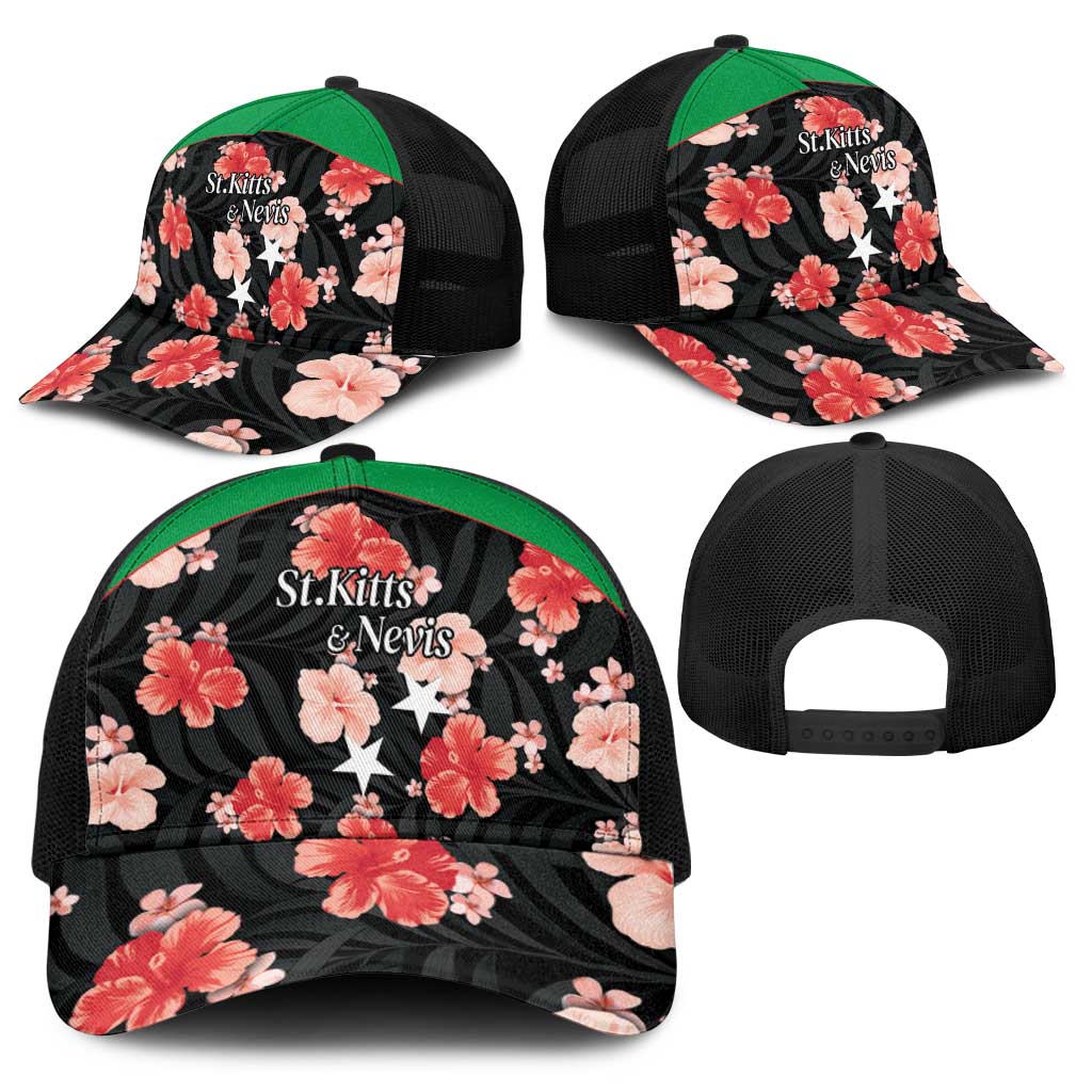 Saint Kitts and Nevis Cricket Baseball Net Cap 2025 Go Patriots Tropical Style - Wonder Print Shop