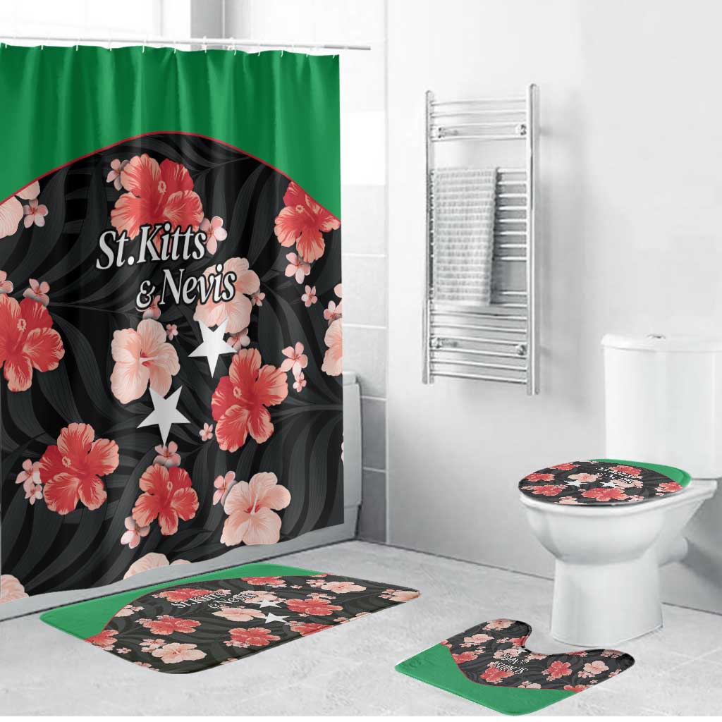 Saint Kitts and Nevis Cricket Bathroom Set 2025 Go Patriots Tropical Style - Wonder Print Shop