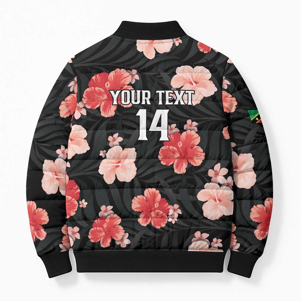 Custom Saint Kitts and Nevis Cricket Bomber Puffer Jacket 2025 Go Patriots Tropical Style - Wonder Print Shop