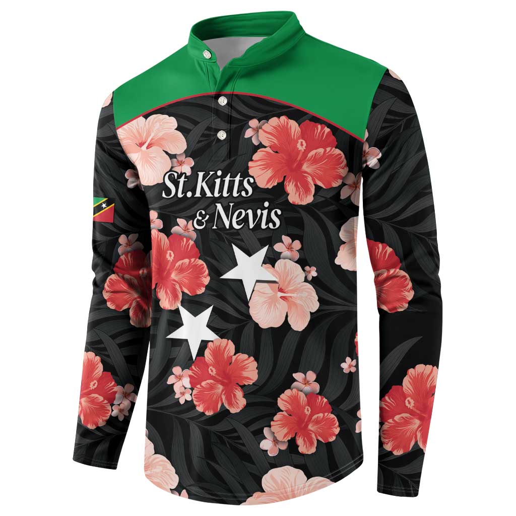 Custom Saint Kitts and Nevis Cricket Button Sweatshirt 2025 Go Patriots Tropical Style - Wonder Print Shop