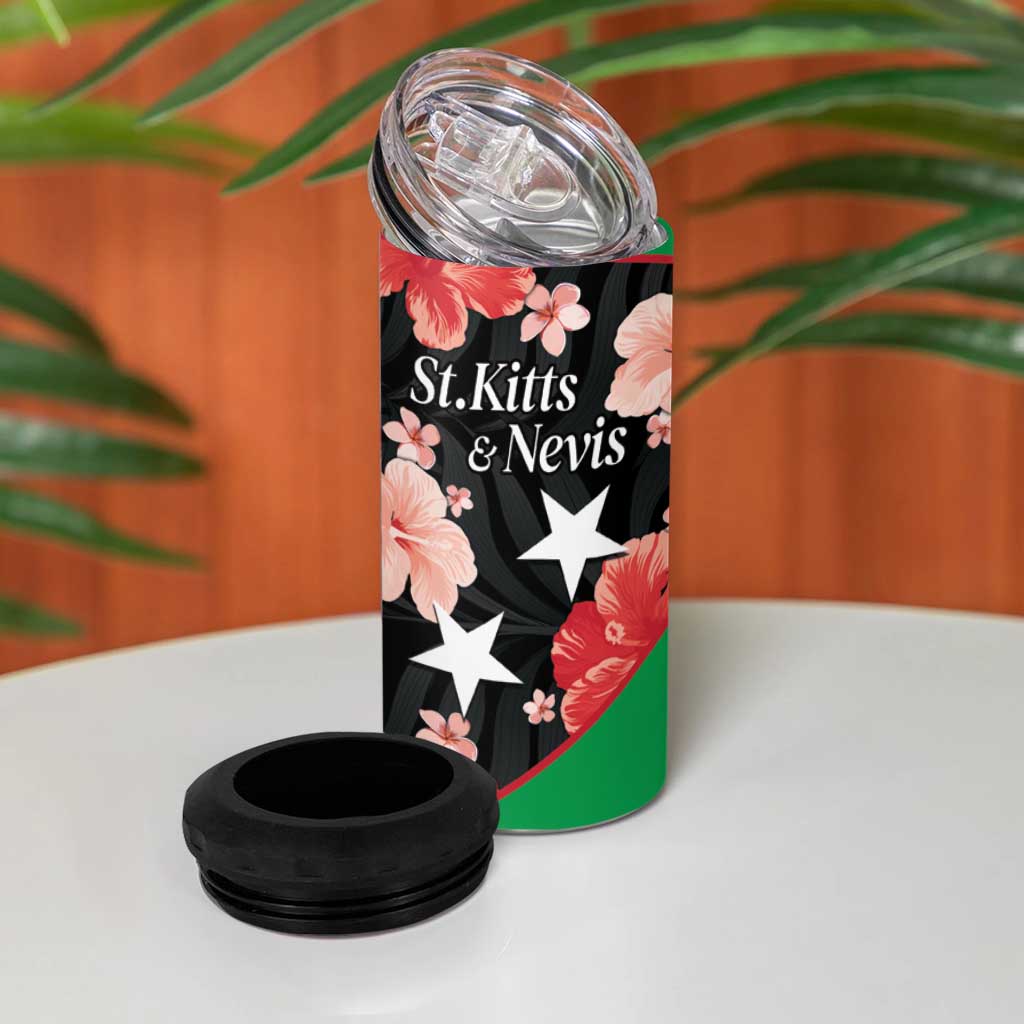 Custom Saint Kitts and Nevis Cricket 4 in 1 Can Cooler Tumbler 2025 Go Patriots Tropical Style - Wonder Print Shop