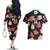 Custom Saint Kitts and Nevis Cricket Couples Matching Off The Shoulder Long Sleeve Dress and Hawaiian Shirt 2025 Go Patriots Tropical Style - Wonder Print Shop