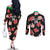 Custom Saint Kitts and Nevis Cricket Couples Matching Off The Shoulder Long Sleeve Dress and Long Sleeve Button Shirt 2025 Go Patriots Tropical Style - Wonder Print Shop