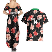 Custom Saint Kitts and Nevis Cricket Couples Matching Summer Maxi Dress and Hawaiian Shirt 2025 Go Patriots Tropical Style - Wonder Print Shop