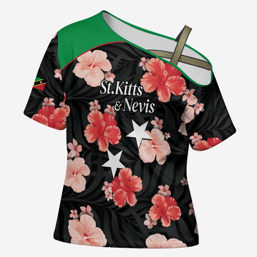 Custom Saint Kitts and Nevis Cricket Cross Shoulder Shirt 2025 Go Patriots Tropical Style - Wonder Print Shop