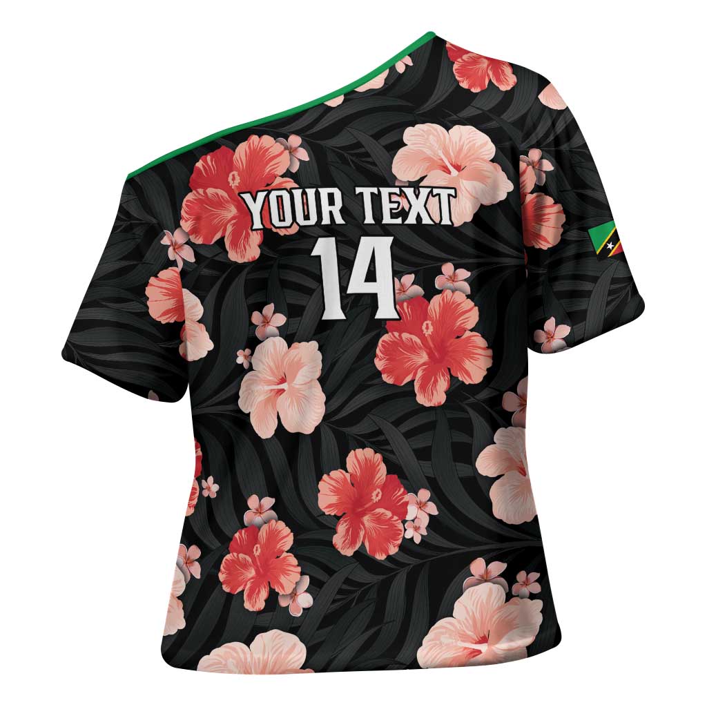 Custom Saint Kitts and Nevis Cricket Cross Shoulder Shirt 2025 Go Patriots Tropical Style - Wonder Print Shop