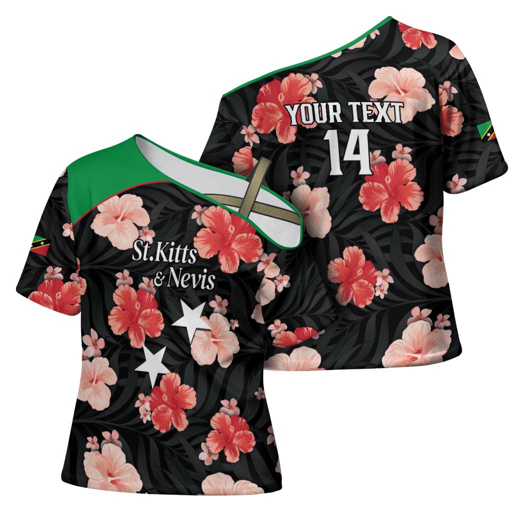 Custom Saint Kitts and Nevis Cricket Cross Shoulder Shirt 2025 Go Patriots Tropical Style - Wonder Print Shop