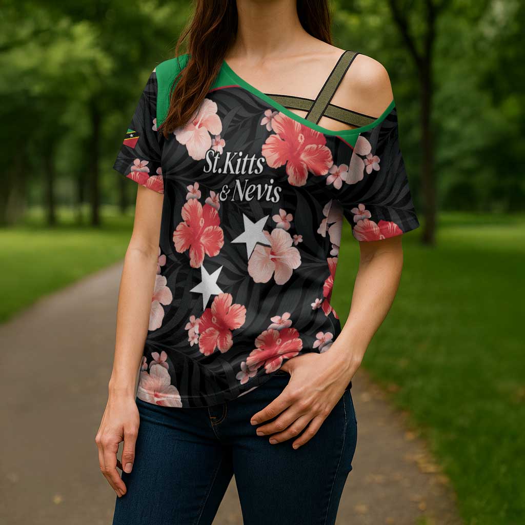 Custom Saint Kitts and Nevis Cricket Cross Shoulder Shirt 2025 Go Patriots Tropical Style - Wonder Print Shop