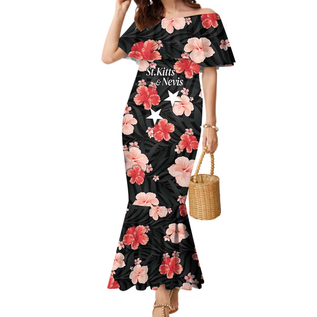 Custom Saint Kitts and Nevis Cricket Family Matching Mermaid Dress and Hawaiian Shirt 2025 Go Patriots Tropical Style - Wonder Print Shop