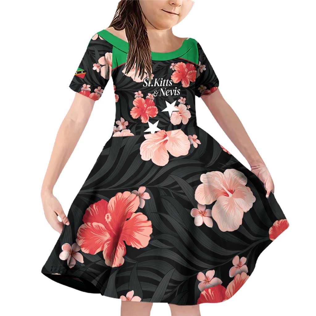 Custom Saint Kitts and Nevis Cricket Family Matching Off Shoulder Short Dress and Hawaiian Shirt 2025 Go Patriots Tropical Style - Wonder Print Shop
