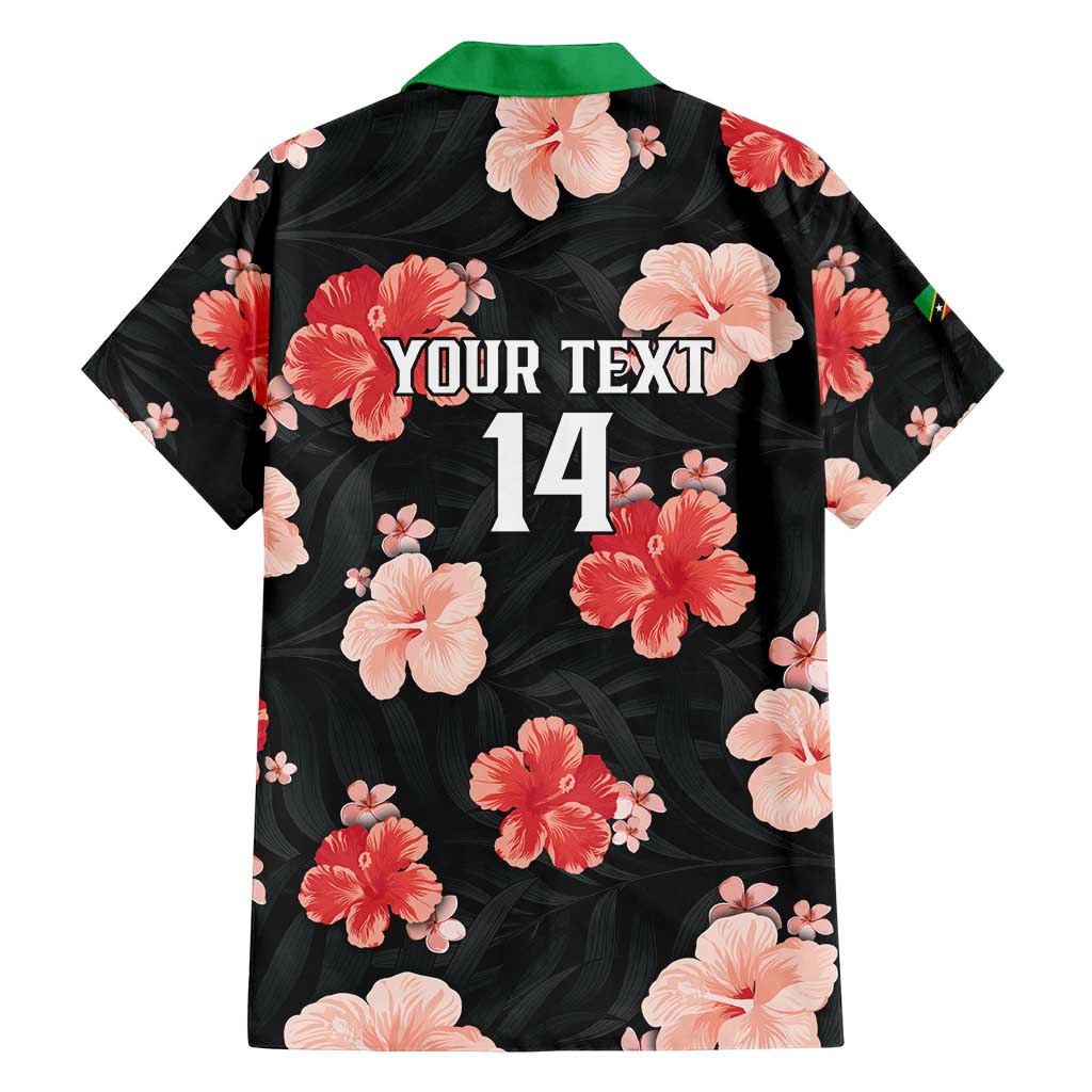 Custom Saint Kitts and Nevis Cricket Family Matching Puletasi and Hawaiian Shirt 2025 Go Patriots Tropical Style - Wonder Print Shop
