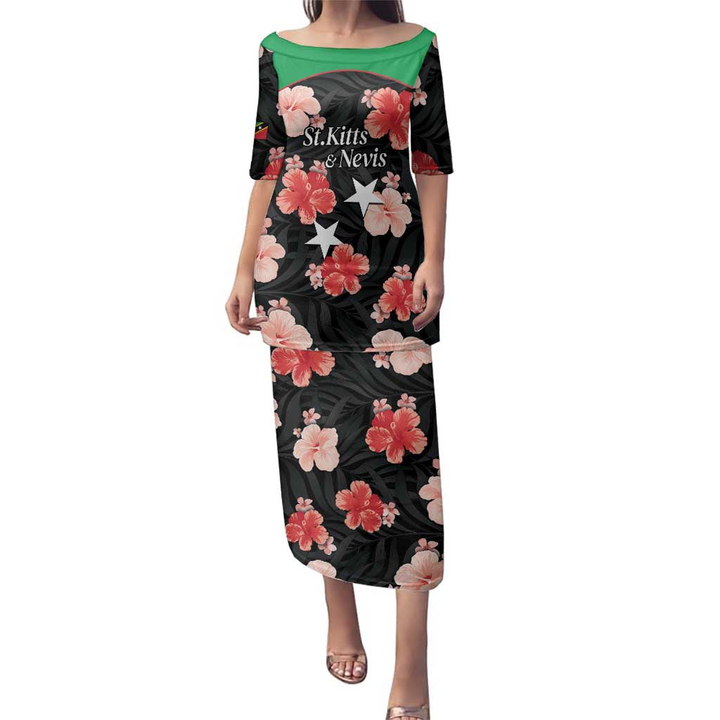 Custom Saint Kitts and Nevis Cricket Family Matching Puletasi and Hawaiian Shirt 2025 Go Patriots Tropical Style - Wonder Print Shop