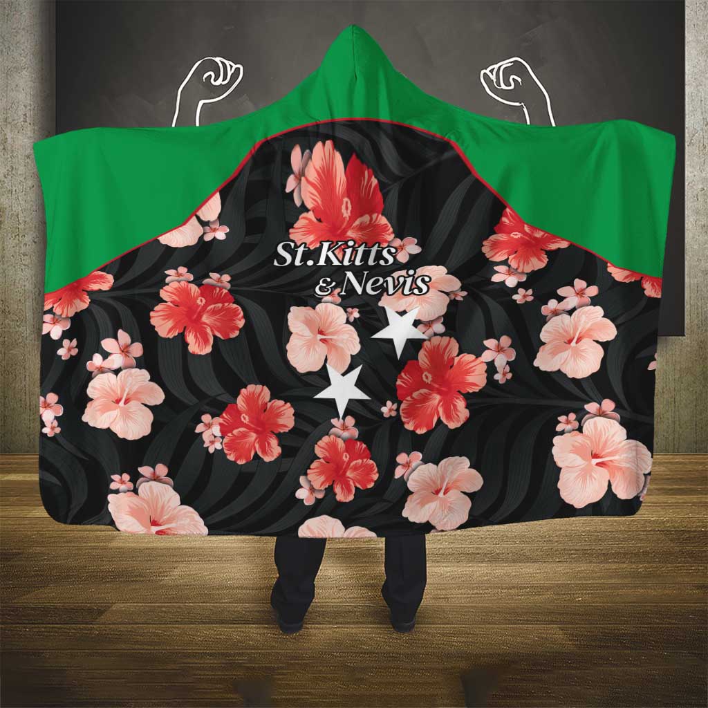 Saint Kitts and Nevis Cricket Hooded Blanket 2025 Go Patriots Tropical Style - Wonder Print Shop