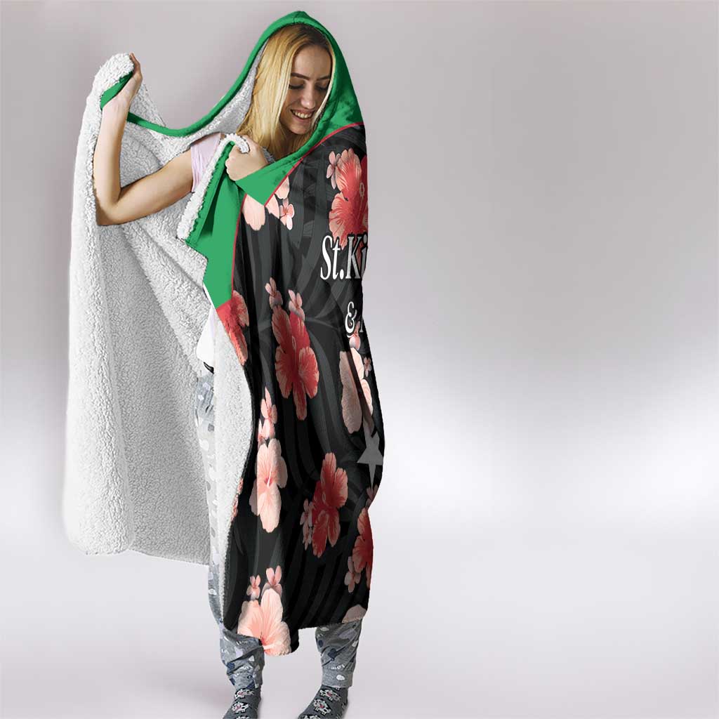 Saint Kitts and Nevis Cricket Hooded Blanket 2025 Go Patriots Tropical Style - Wonder Print Shop