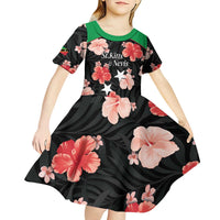 Custom Saint Kitts and Nevis Cricket Kid Short Sleeve Dress 2025 Go Patriots Tropical Style - Wonder Print Shop