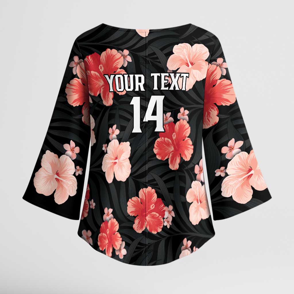 Custom Saint Kitts and Nevis Cricket Kimono Sleeve Blouse 2025 Go Patriots Tropical Style - Wonder Print Shop