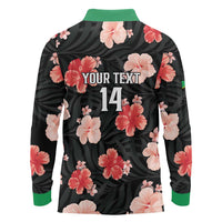 Custom Saint Kitts and Nevis Cricket Long Sleeve Polo Shirt 2025 Go Patriots Tropical Style - Wonder Print Shop