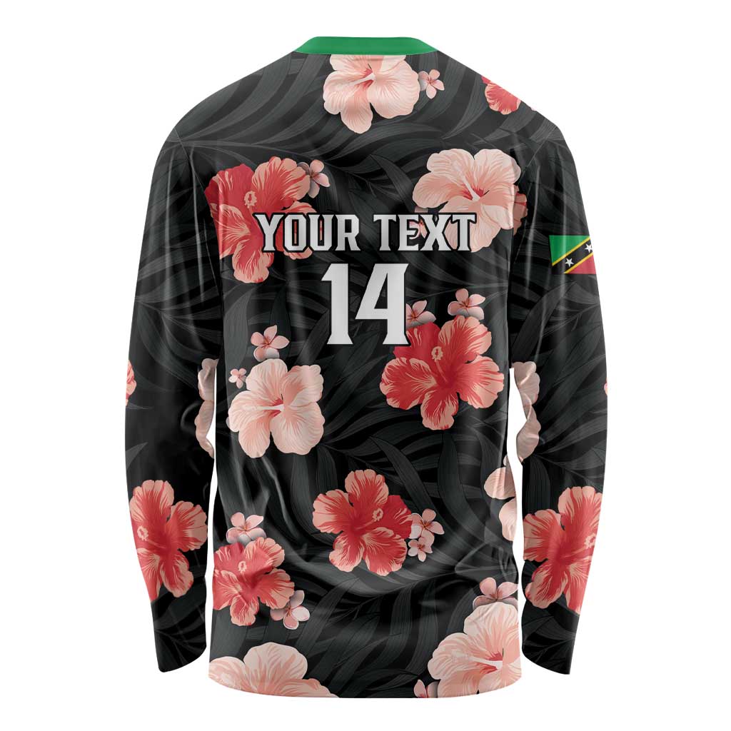 Custom Saint Kitts and Nevis Cricket Long Sleeve Shirt 2025 Go Patriots Tropical Style - Wonder Print Shop