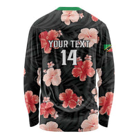 Custom Saint Kitts and Nevis Cricket Long Sleeve Shirt 2025 Go Patriots Tropical Style - Wonder Print Shop