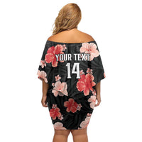 Custom Saint Kitts and Nevis Cricket Off Shoulder Short Dress 2025 Go Patriots Tropical Style - Wonder Print Shop