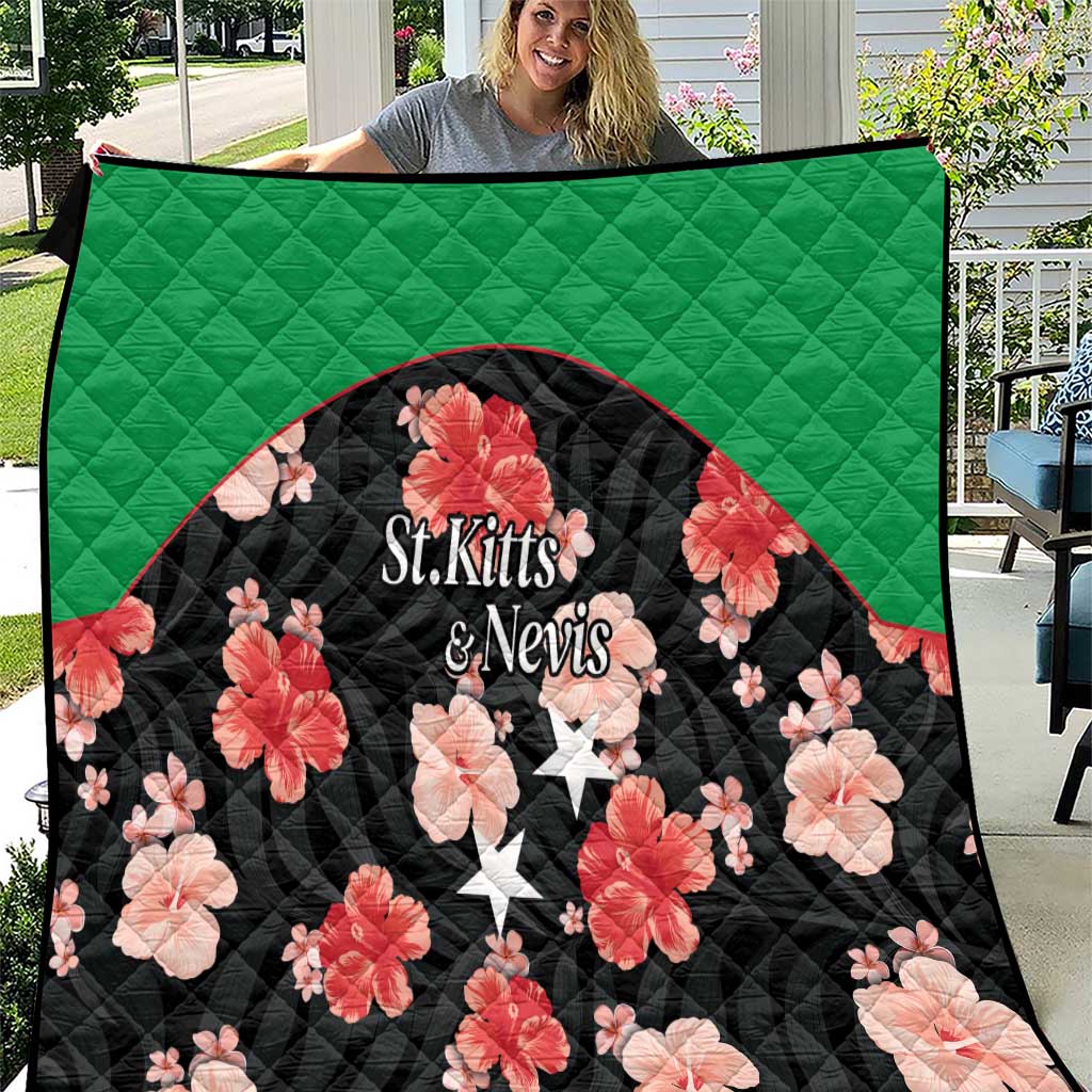 Saint Kitts and Nevis Cricket Quilt 2025 Go Patriots Tropical Style - Wonder Print Shop
