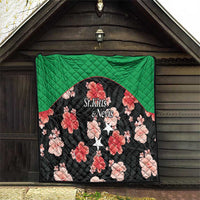 Saint Kitts and Nevis Cricket Quilt 2025 Go Patriots Tropical Style - Wonder Print Shop