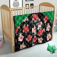 Saint Kitts and Nevis Cricket Quilt 2025 Go Patriots Tropical Style - Wonder Print Shop